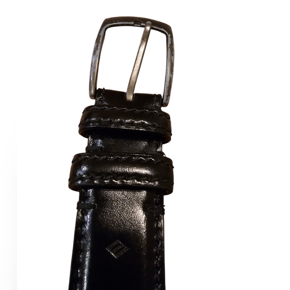 Joseph Abboud Genuine Black Leather Belt - Picture 3 of 8